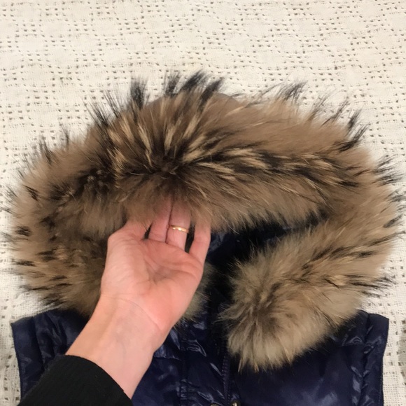 Andrew Marc size Small puffer down jacket fur hood vest option - Picture 8 of 8